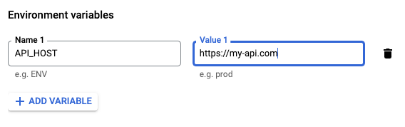 Google Cloud Run Environment Variable